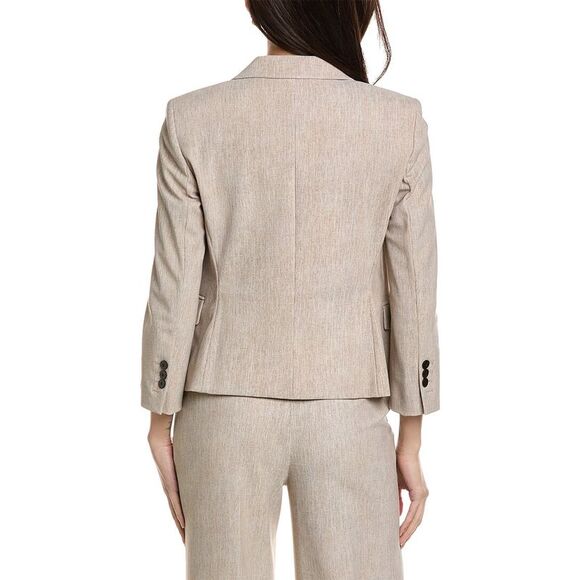 Theory Womens  Shrunken Blazer, Beige - Picture 2 of 5
